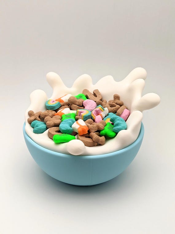 Lucky Themed Cereal & Tic-tac-toe Board – 3D Printed Breakfast