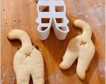 Cortador de galletas con forma de trasero de gato divertido: ¡el regalo perfecto para los amantes de los gatos y los panaderos!