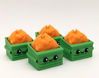 Dumpster Fire Clicker Fidget Toy – Blazing Keyboard Clicker for Stress Relief & Fun