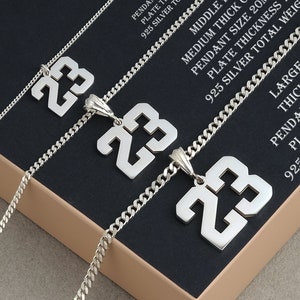 Sport number pendant, Number Men Necklaces, Number Jewelry, Personalized Gift for Him, Number Year Necklace • Sport Men Jewelry • Baseball
