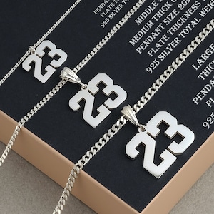 Sport number pendant, Number Men Necklaces, Number Jewelry, Personalized Gift for Him, Number Year Necklace • Sport Men Jewelry • Baseball