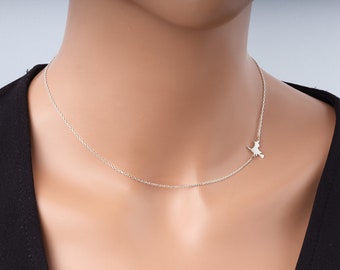 Sterling Silber Hexe Halskette, Halloween Schmuck Geschenk