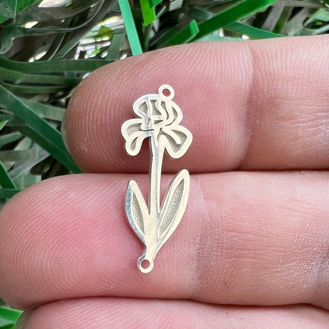 Iris Flower Supply, Birth Month, Iris Flower Necklace for Women