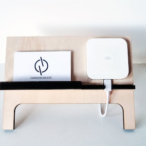 Square Reader Halter mit Visitenkartenhalter - Square Reader Stand, Square Reader Dock, Square Docking Station, Market Table Sign POS