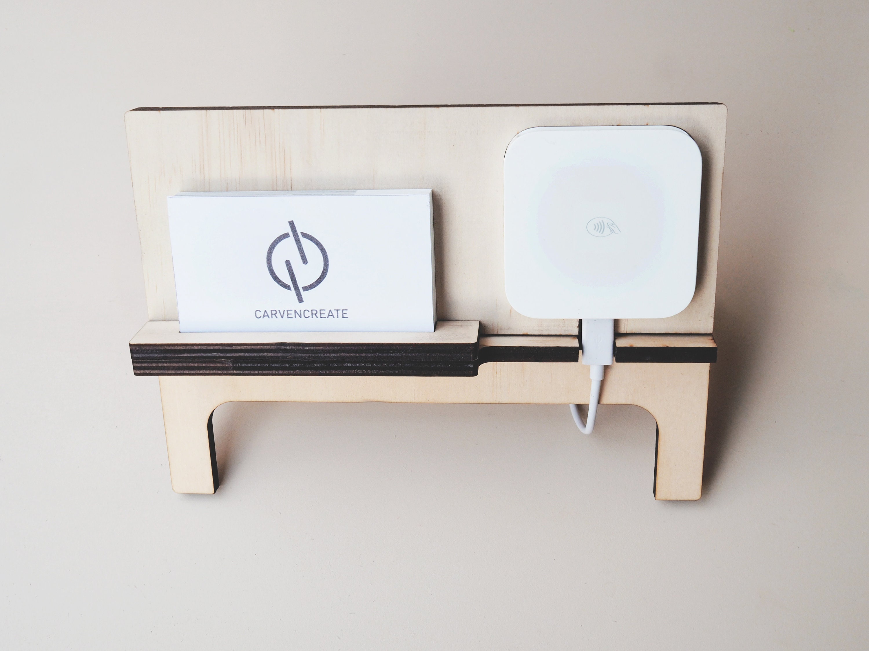 Square Reader Holder With Business Card Holder Square Reader Etsy