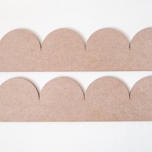 Profilo in legno a forma di smeraldo - Motivo a smeraldo in MDF, bordatura a smeraldo, bordo a smeraldo, bordatura, smeraldo, bordatura in legno a forma di smeraldo, bordatura per mensole