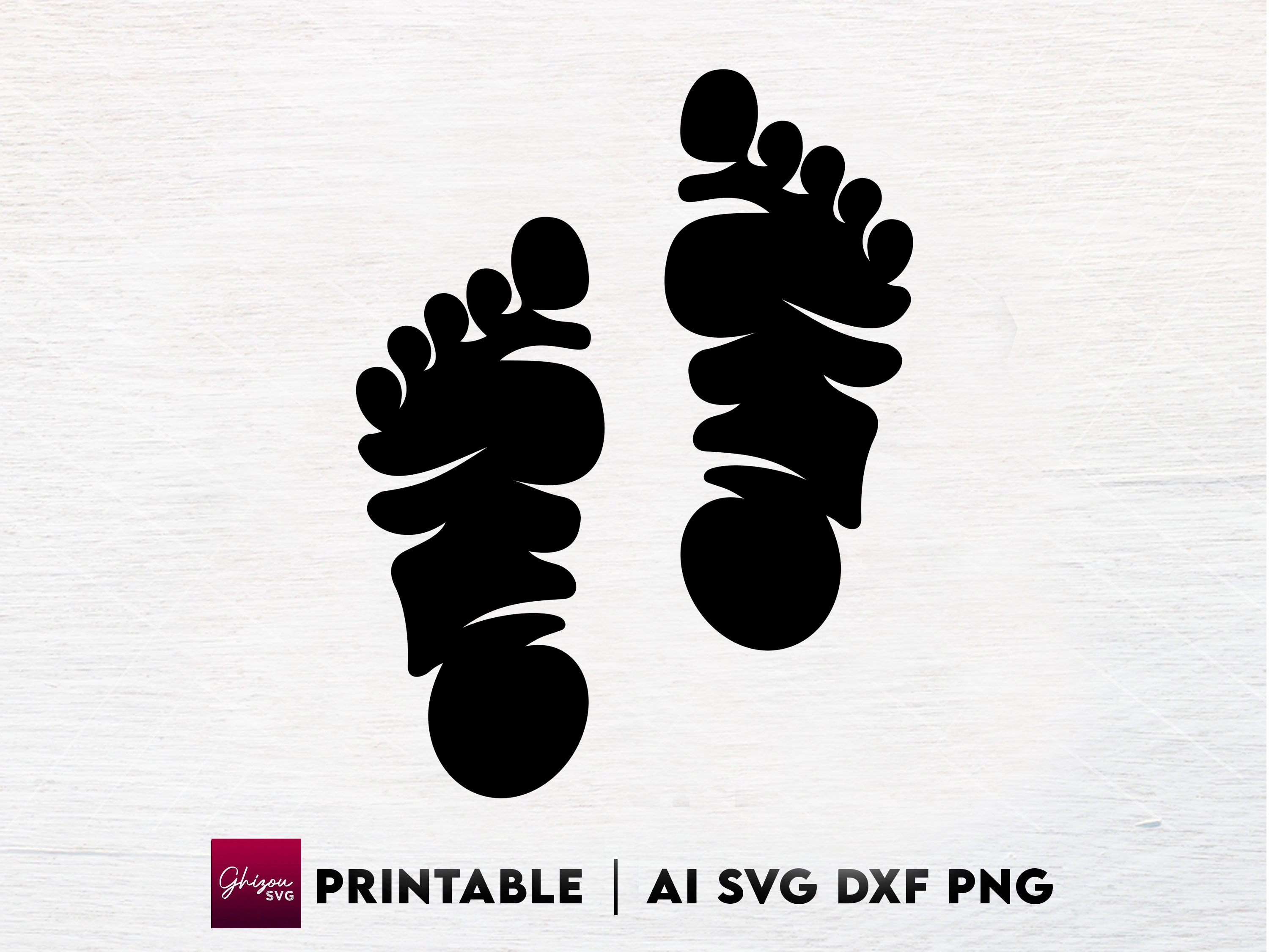Baby Footprint Instant Download Svg Png Eps Dxf Etsy