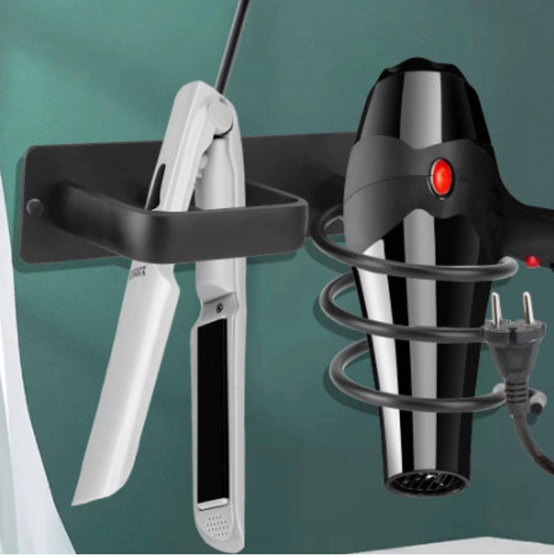 Hair Straightener Holder Storage Rack Bathroom Shelf Storage Etsy