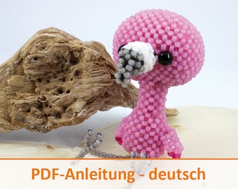 Beaded animal instructions Flamingo - PDF file German