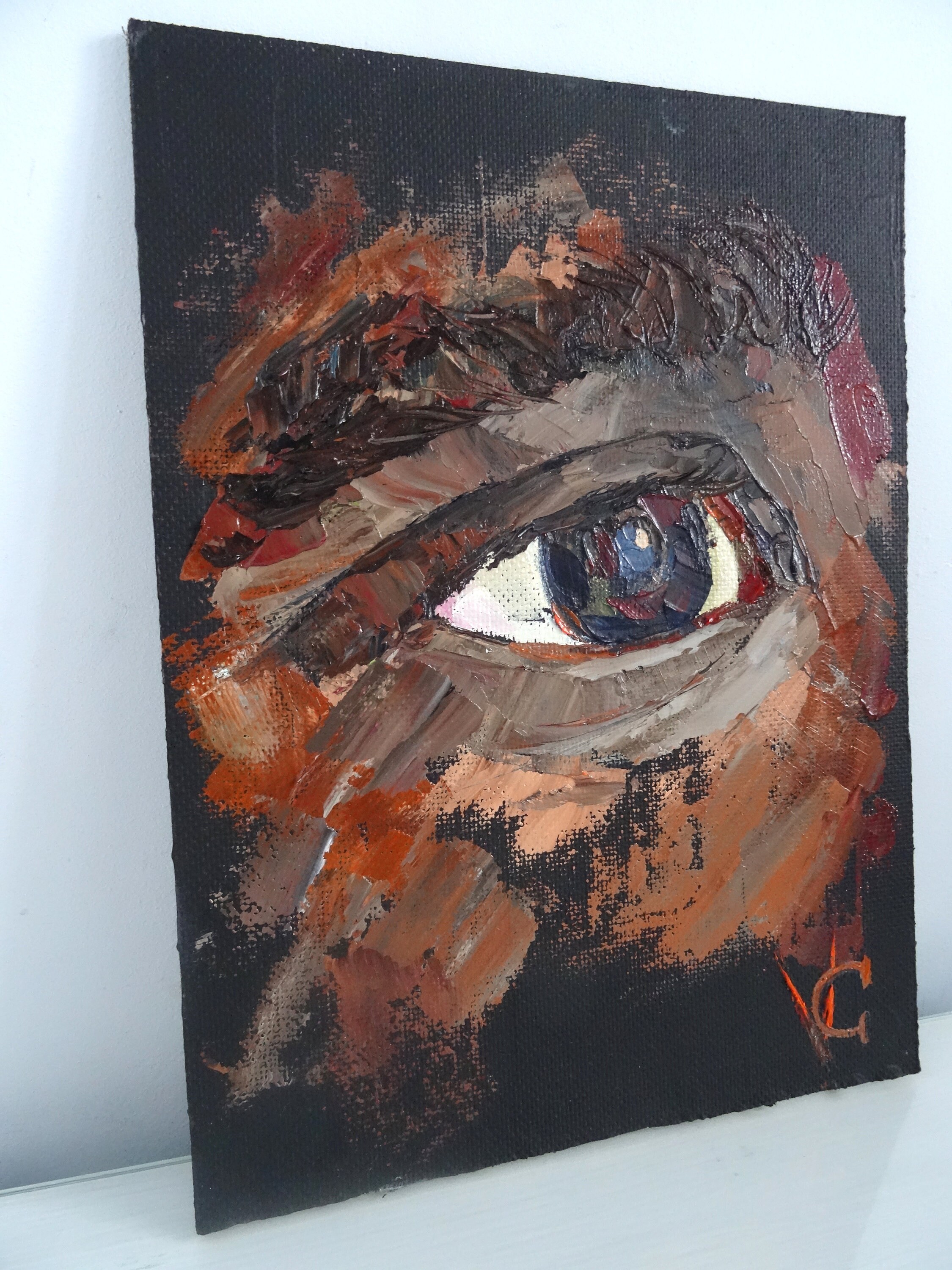 Eye painting Original oil Art eye optometry Eyeball wall art Etsy