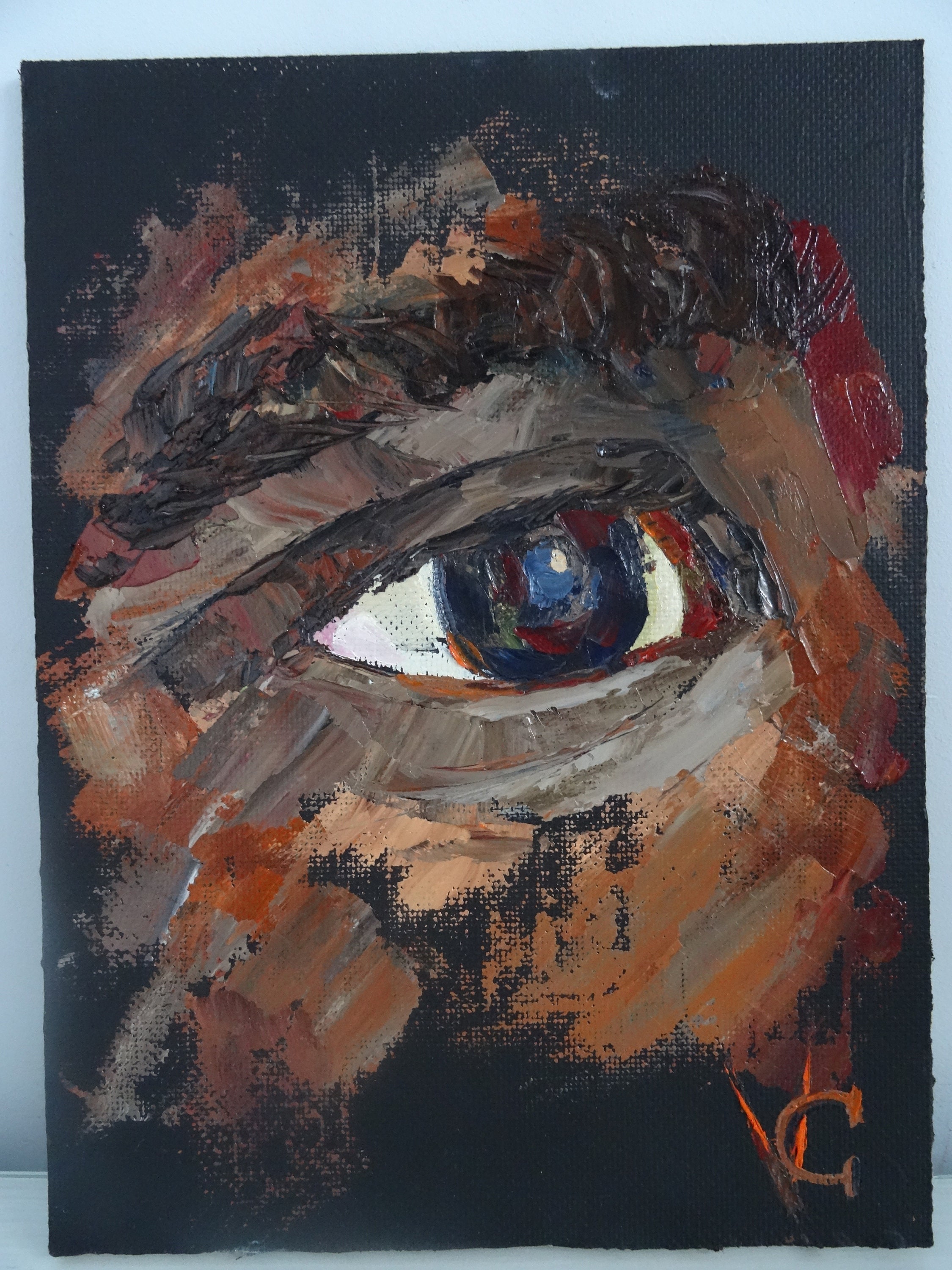 Eye painting Original oil Art eye optometry Eyeball wall art Etsy