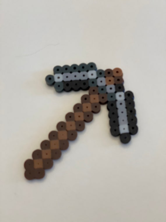 Minecraft Inspired Perler Bead Pick Axe Etsy
