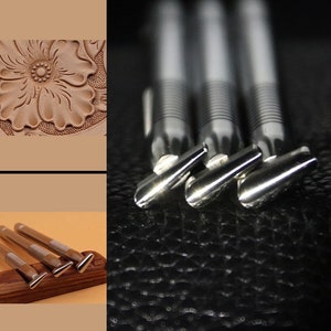 Leather carving tools Vegetable tanned leather stainless steel printing tools DIY hand tools