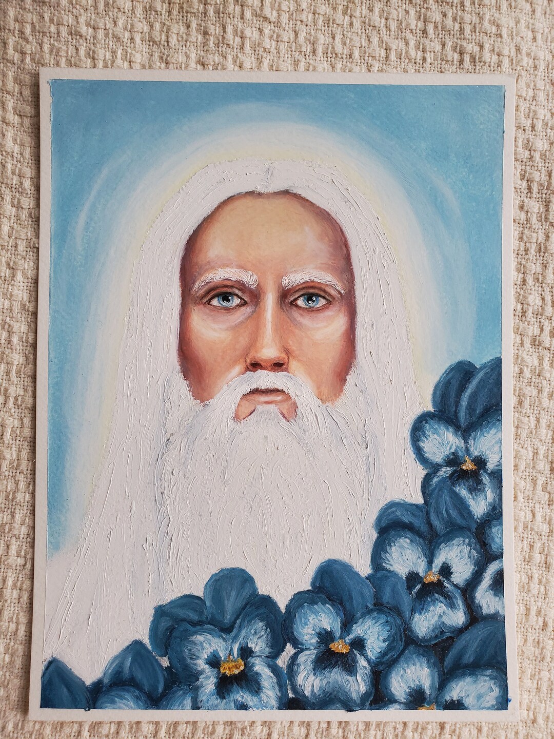 Melchizedek High Priest Oil Pastel Painting Biblical Art Etsy