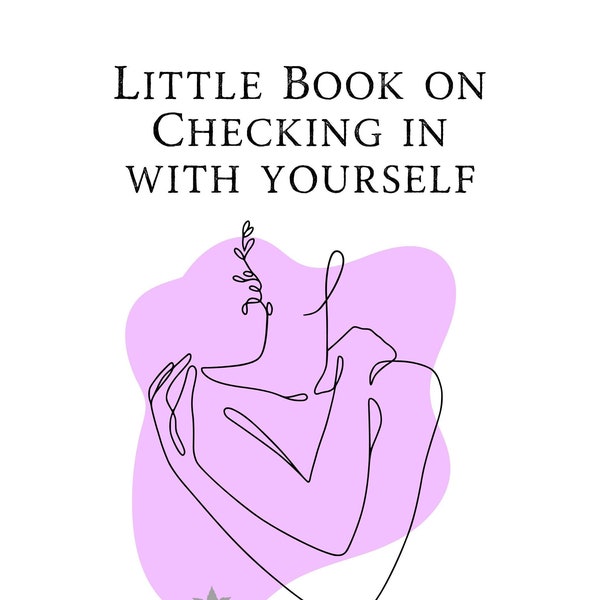 Little Book on Checking In With Yourself from an Art Therapist INSTANT DOWNLOAD - Mental Health Workbook - Digital file.