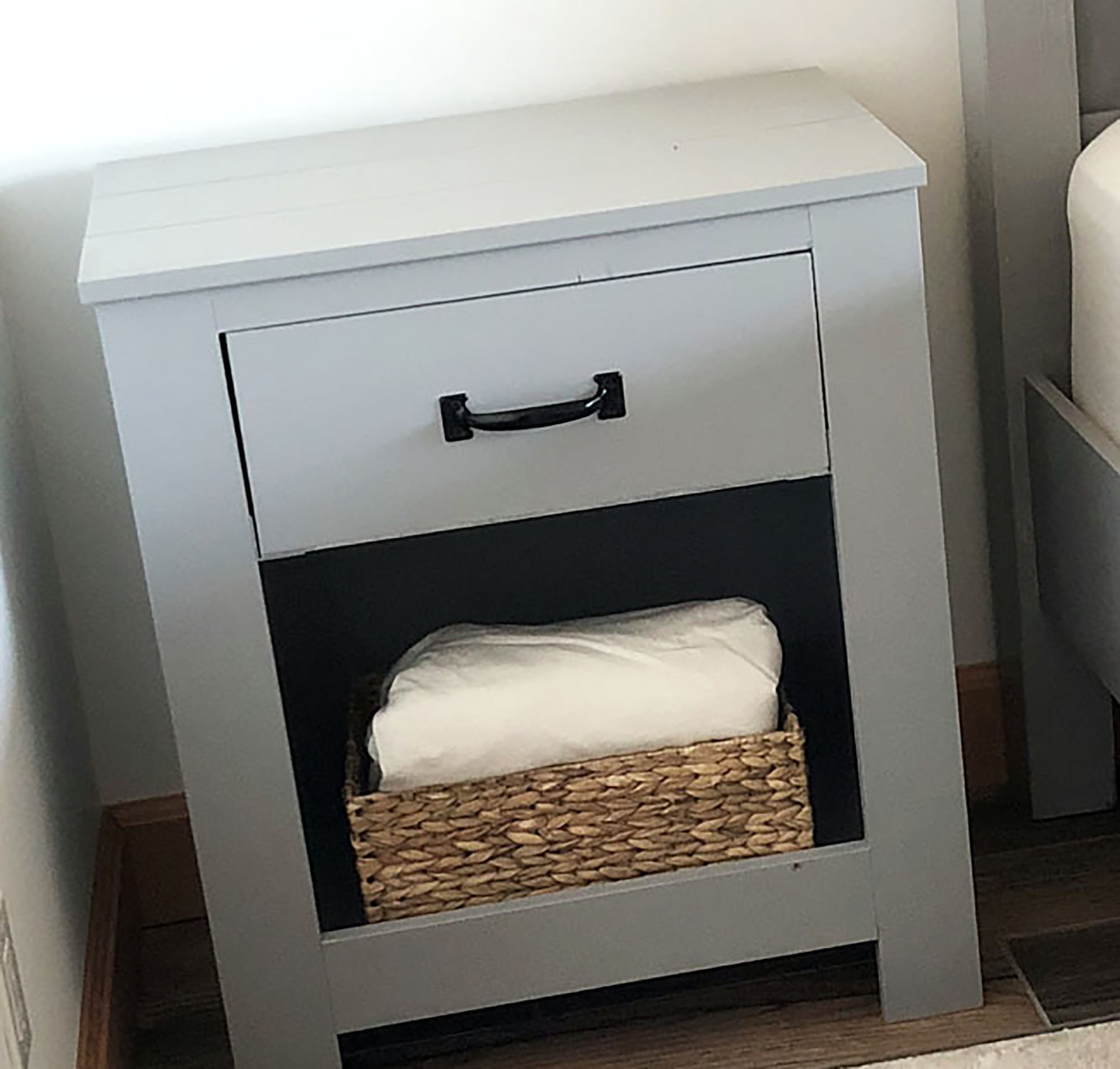 Farmhouse Nightstand with Drawer Etsy