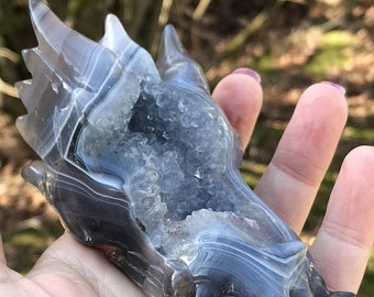 344G Ruby Fuchsite Crystal Dragon Head