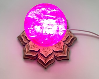 Color Lotus Lighted Sphere Stand, COLORED LED Light Stand