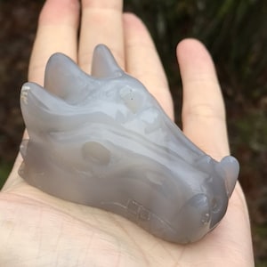 Druzy Agate Dragon Head for Self-Healing, approx 2.5&quot;