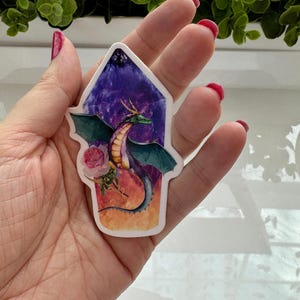 Dragon Crystal Vinyl Decal Sticker Talisman 3&quot; for Protection and Healing