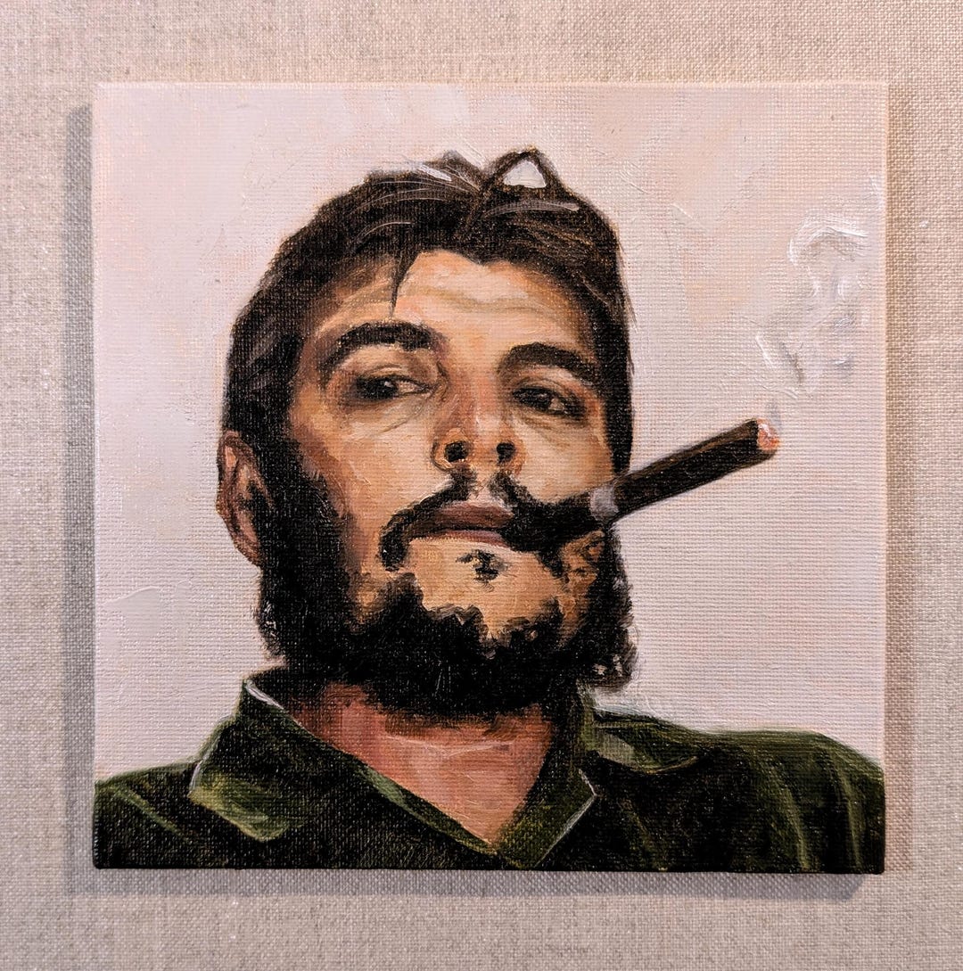 Che Guevara Oil Portrait, Original Realistic Painting, Revolutionary ...
