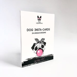 Dog Insta-cards - 24 designs - Large cards with cool and funny messages for your doggy - Dog Photo props - Dog on Instagram - Dog Mum Gift