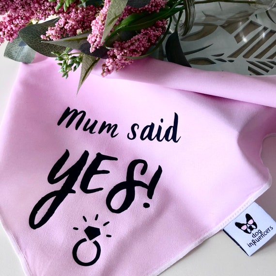 Proposal Dog Bandana: She Said Yes Engagement Announcement