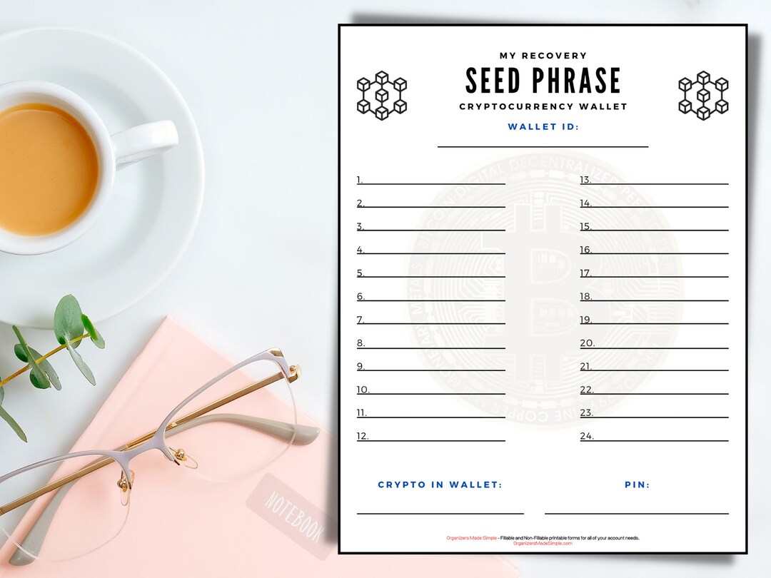 Crypto Wallet Seed Phrase Form - Printable Form to Store Your Cryptocurrency  Seed Phrase When Setting up A New Wallet - Etsy
