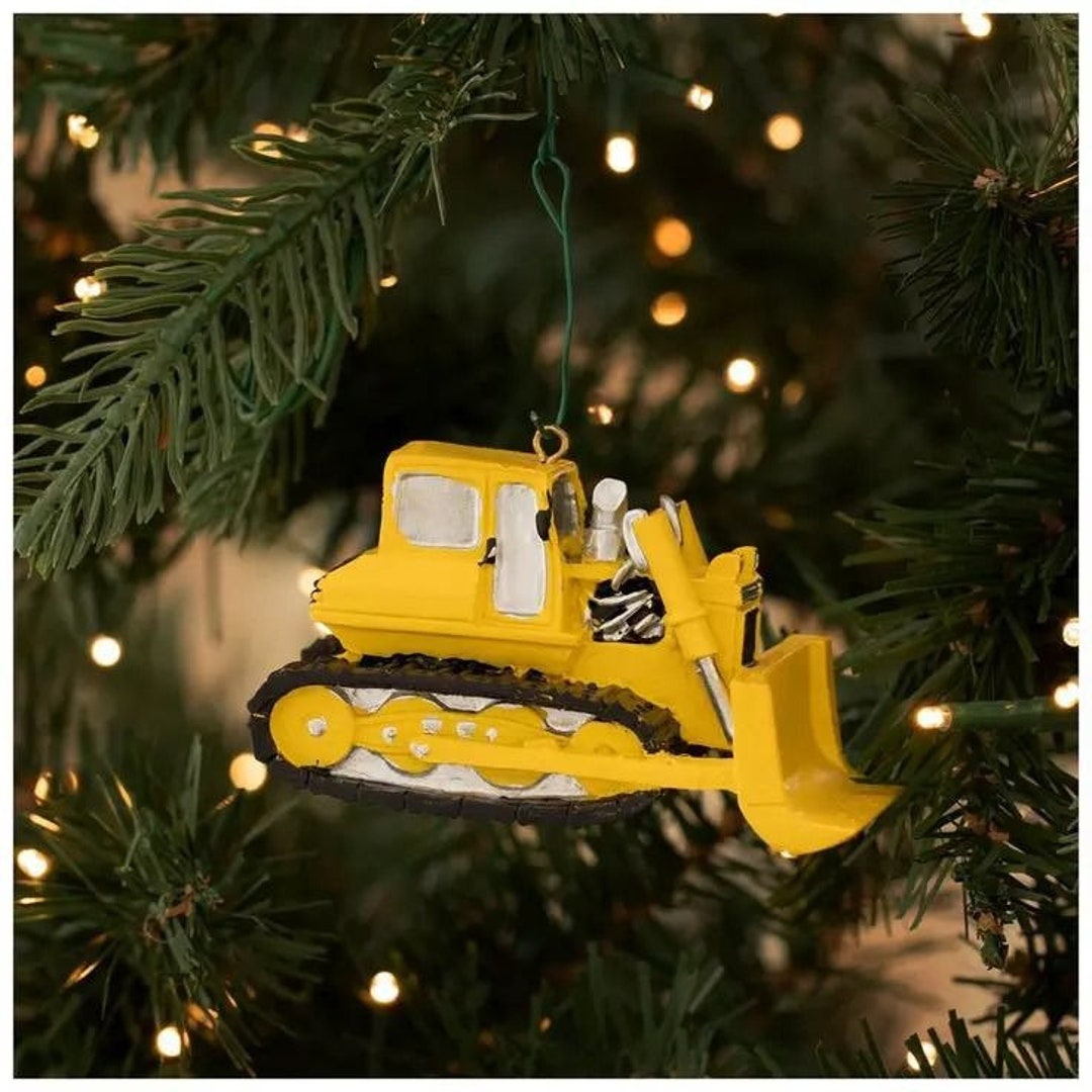 Bulldozer Christmas Ornament 