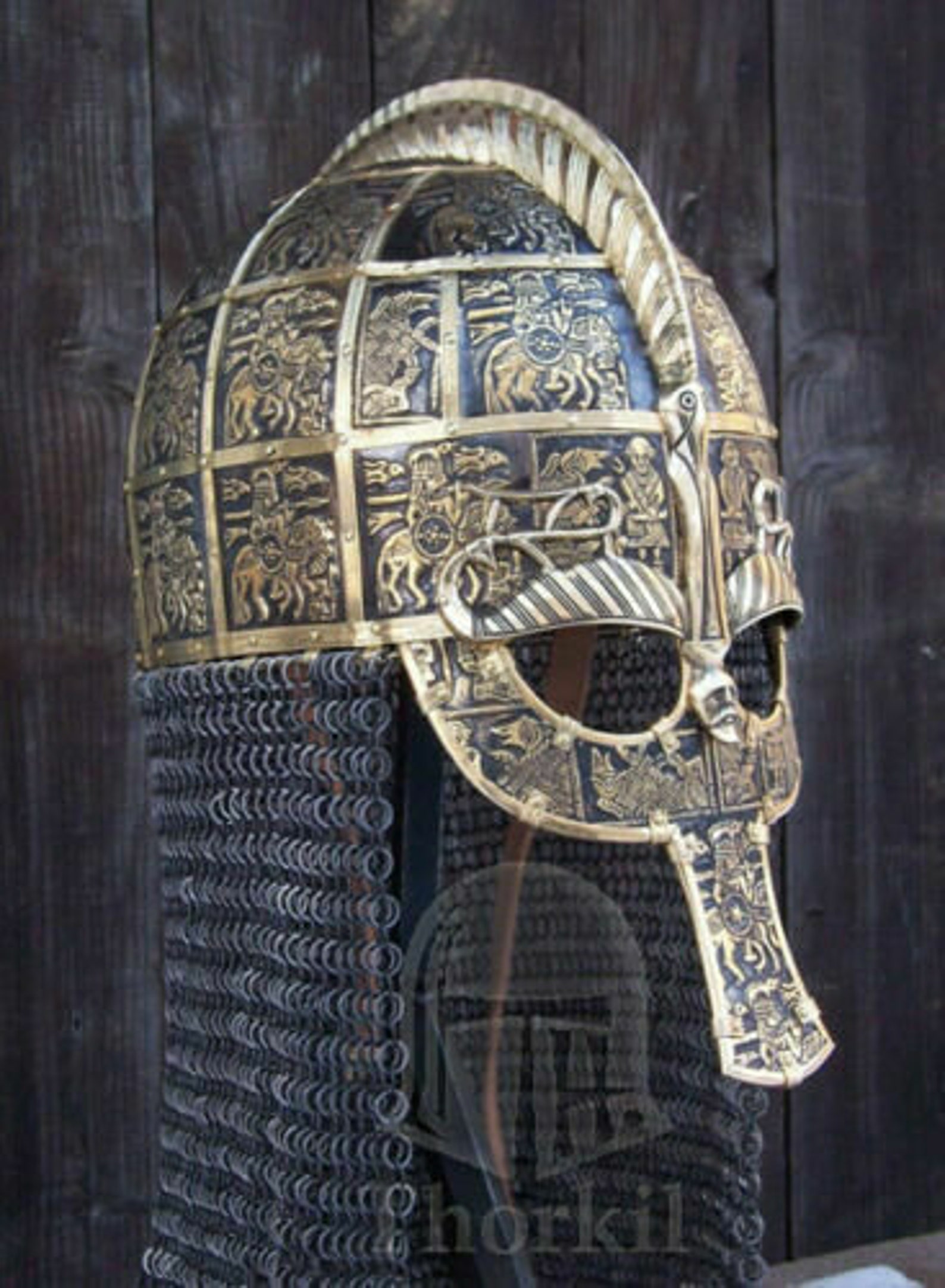 16 Gauge Medieval Replica of Vendel 1 Helmet Fully Covered W - Etsy