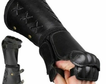 Bracer Gloves Arm Guard Armor Cuff Leather Knight Costume Battle Part Medieval