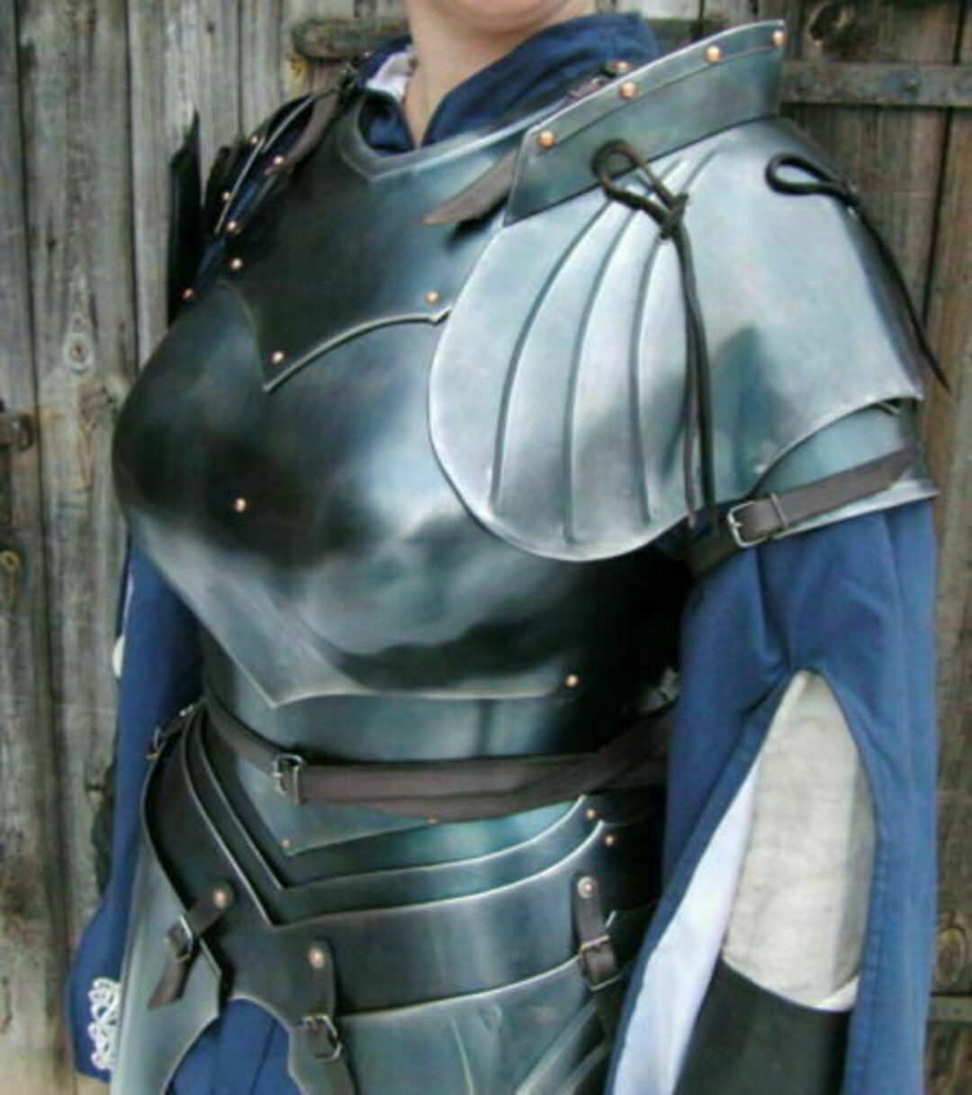 Armor Steel Medieval Half Body Dark Lady Plate Armor Suit - Etsy