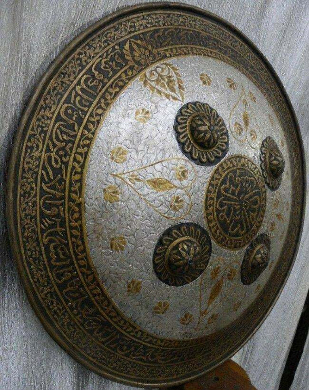 Mughal /islamic Warrior Shield Arabic Inscription TT Etsy Mughal /islamic Warrior Shield Arabic Inscription TT Etsy