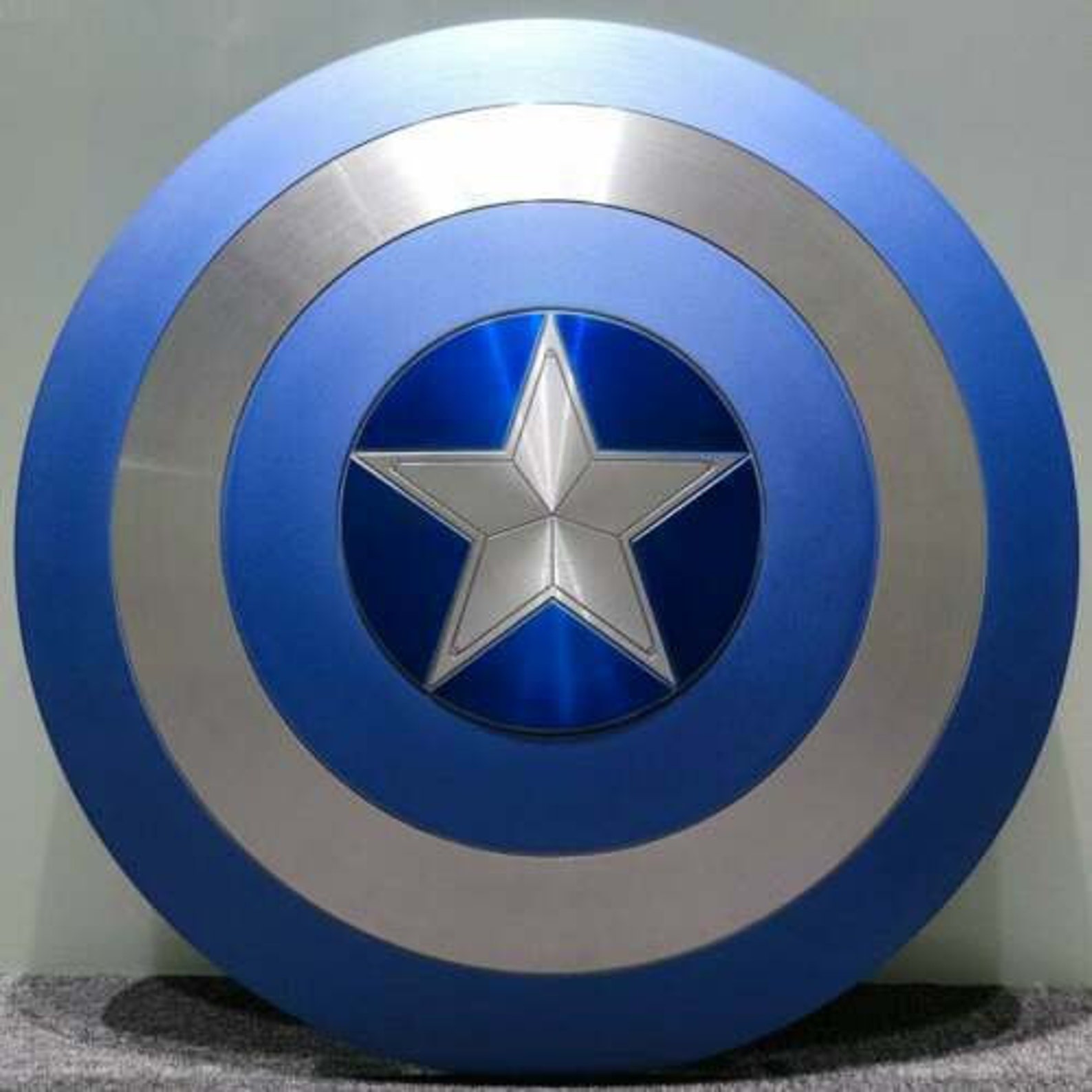 Marvel Blue Metal Captain America Shield Round Shield | Etsy