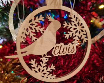 Cockatiel Christmas Ornament | Christmas Tree Decoration | Cockatiel Christmas Baubles