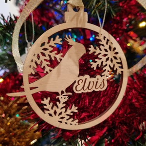 Cockatiel Christmas Ornament | Christmas Tree Decoration | Cockatiel Christmas Baubles