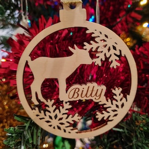 Ziegen Weihnachtsschmuck | Christbaumschmuck | Ziegen Weihnachtskugeln