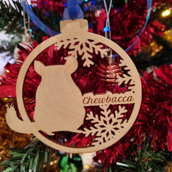 Chinchilla Christmas Ornament | Christmas Tree Decoration | Chinchilla Christmas Baubles