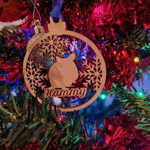 Hamster Christmas Ornament | Christmas Tree Decoration | Hamster Christmas Baubles