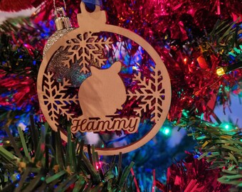Hamster Christmas Ornament | Christmas Tree Decoration | Hamster Christmas Baubles