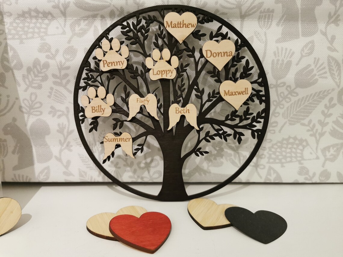 Arbre généalogique / Arbre de vie / Arbre généalogique en bois | Etsy