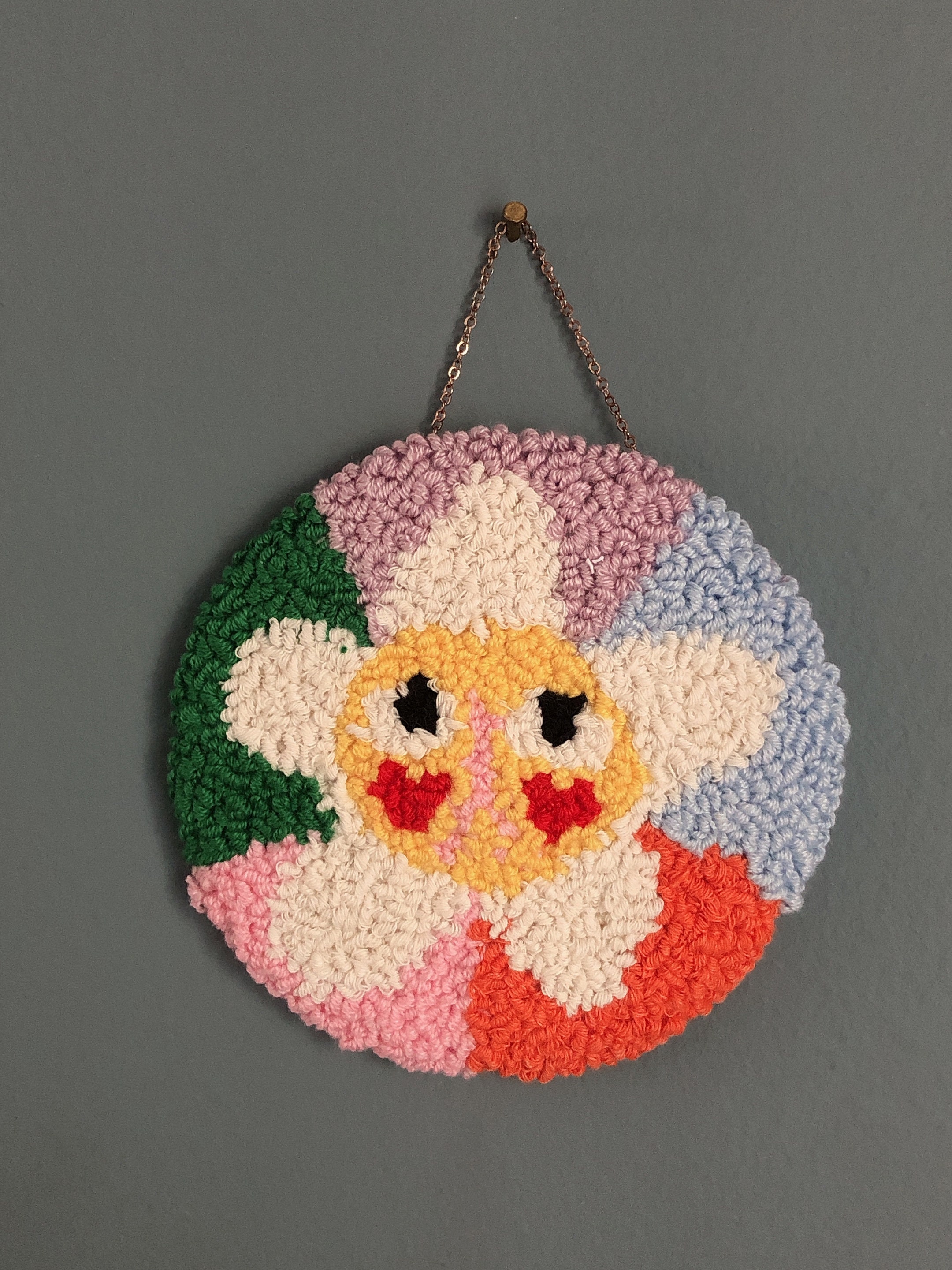 Punch Needle Coaster Punch Needle Wall Hanging Etsy