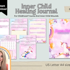 inner-child healing journal therapy worksheets trauma healing childhood trauma journal cbt trauma journal therapy resource