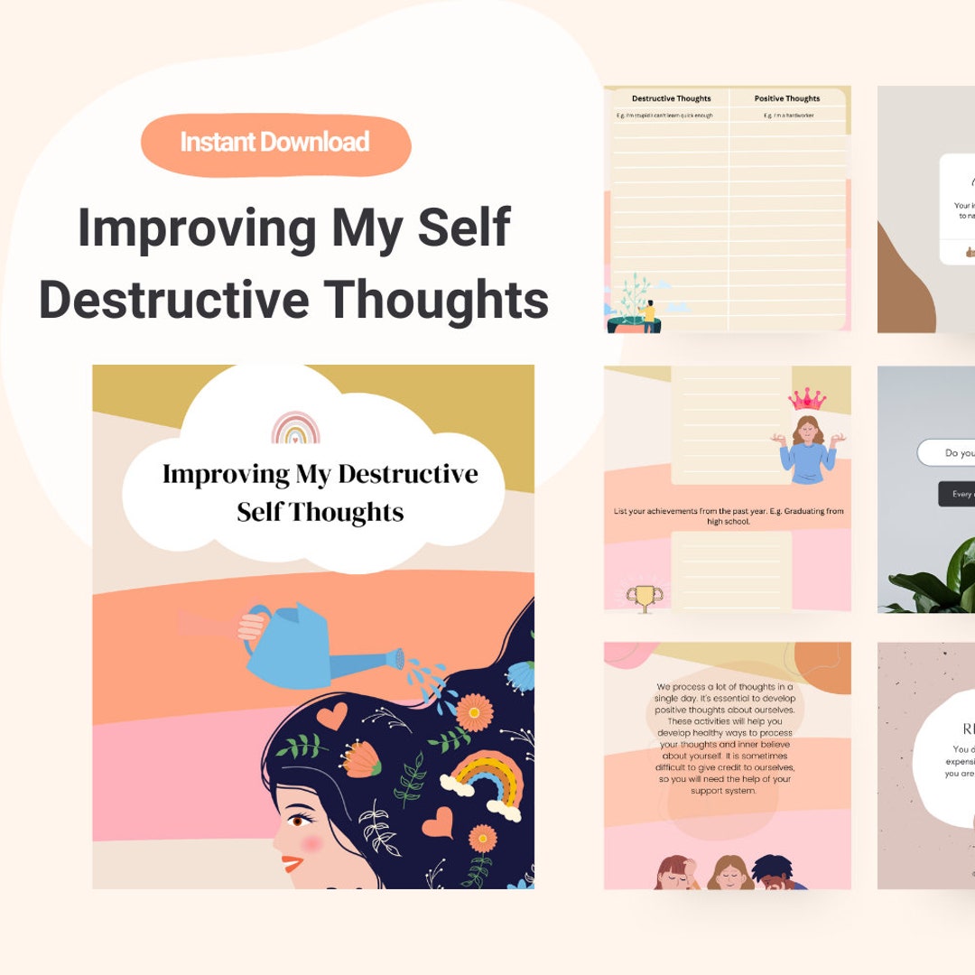 Self-help Printable Mentality Health Cbt Office Decor Therapist Aid ...