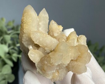 White Witch Finger Quartz Cluster, Witches Finger Quartz, Witch Finger Quartz Formation, Druzy White Quartz