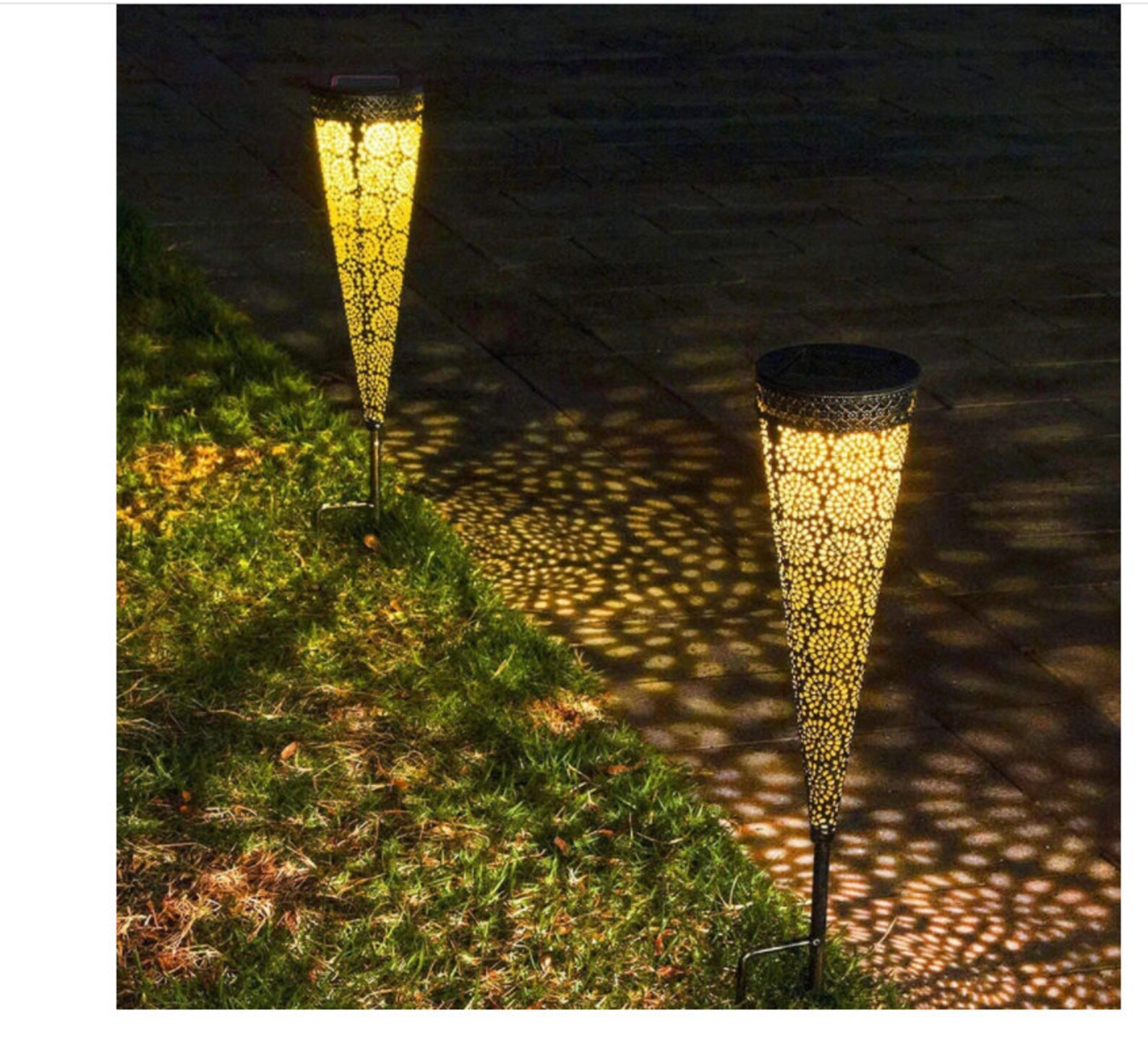 2pcs Outdoor Solar Light Waterproof Garden LED Solar Powered Etsy