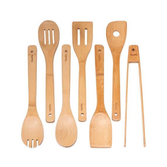 10 Pack Wooden Spoons for Cooking, Teak Wood Kitchen Utensils Set for Non  Stick Use, Spatula Set for Stirring, Baking, Non Stick Wooden Utensils for
