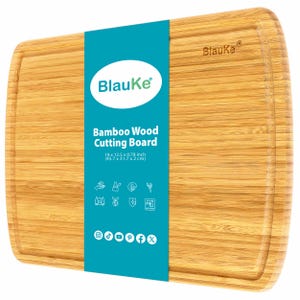 Extra Large Bamboo Cutting Board: Double-Sided Kitchen Serving Tray (18x12&quot;)