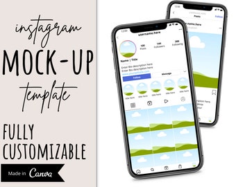 Instagram Mock-up in Canva | Customizable Template | Feed Content | Business Editable Mock-up | Coaching & Branding Bundle | IG Post