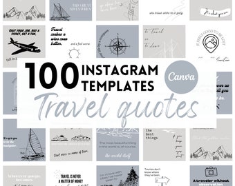 Travel Quotes | Travel Posts for Influencers, Bloggers and Agencies | Instagram Templates Canva | Instagram Engagement | Inspirational